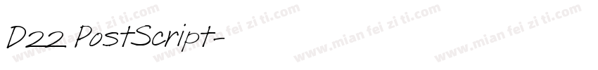 D22 PostScript字体转换